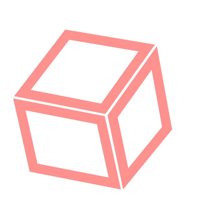a small pink cube