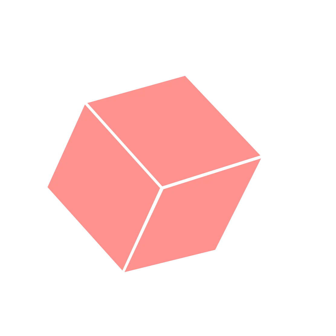 a small pink cube